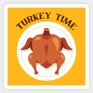 Turkey Time Fun Thanksgiving Apparel Sticker